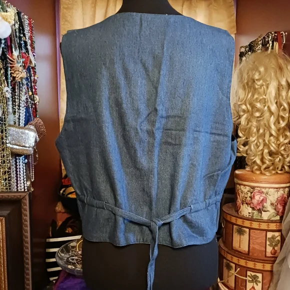 Black Velvet Snowman Vest One Size - Picture 4 of 4